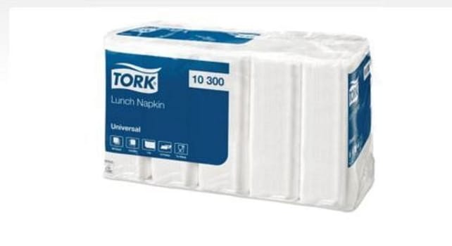 Servett 1-l vit 33x33cm 1/4-vikt
