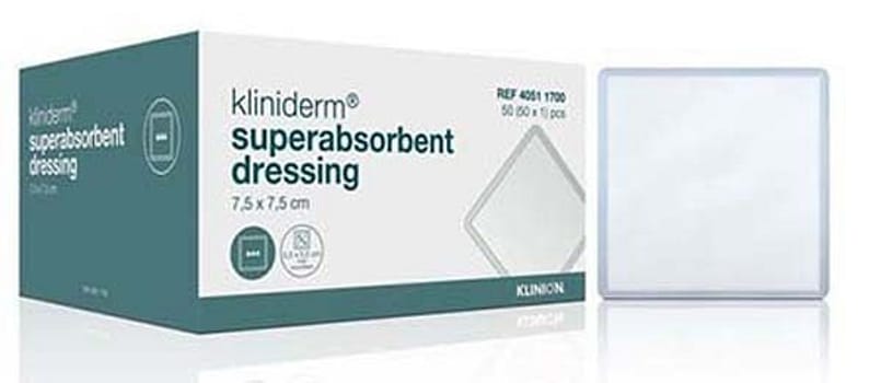 Kliniderm Superabsorbent 7,5x7,5 Cm Steril