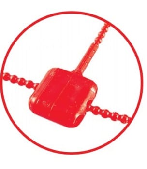 Dragplombering 160mm röd