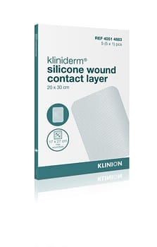 Kliniderm sårkontaktlager 20x30cm silikon steril