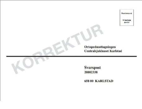 Kuvert C5 vitt svarspost fh liv ort mott centr sjh k-stad