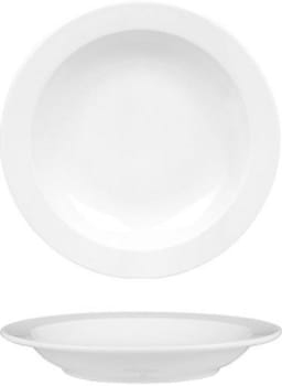 Tallrik Deli djup vit ø22cm porslin stapelbar