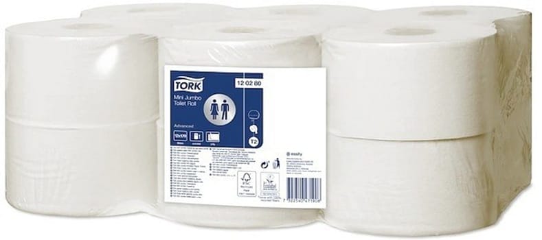 Toalettpapper Tork Mini Jumbo 170m T2 2-lag advanced Svanenmärkt