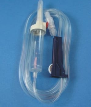 Infusionsaggregat Mediplast luftat 180cm. Steril, PVC-fri