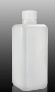 Flaska 500ml rektangulär hdpe med lock
