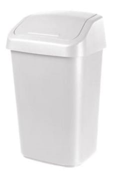 Papperskorg vit Rubbermaid 25l viplock