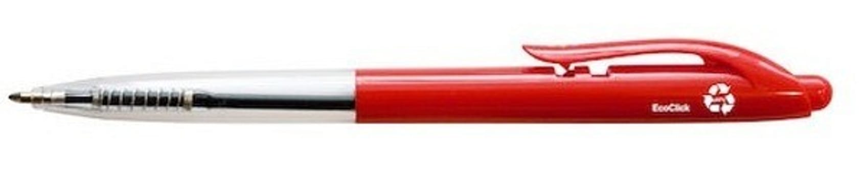 Kulpenna Niceday Ecoclick röd skrivbredd medium 1mm