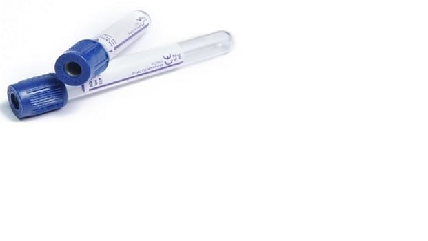 Vakuumrör vacutainer na-hep 7/6ml blå papper
