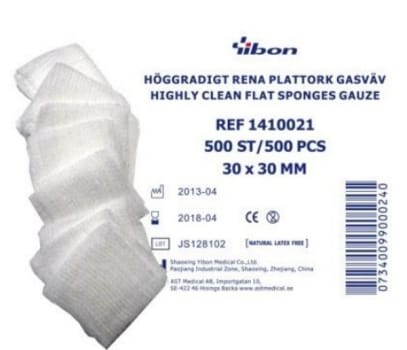 Plattork gasväv 8x8mm höggradigt ren