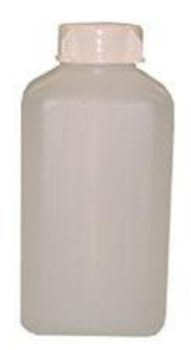 Flaska 1000ml rektangulär hdpe med skruvlock