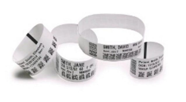 Id-band Zebraskrivare vit 19x279mm vuxen ultrasoft latexfri