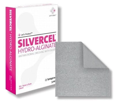 Silvercel hydroalginat 5x5cm silver steril