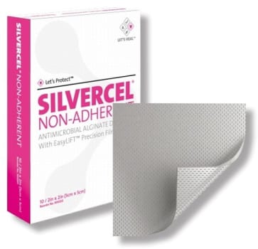 Silvercel icke-vidhäftande 11x11cm silver steril