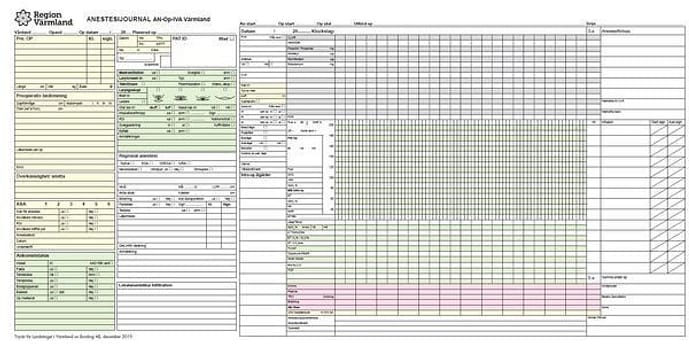 Journal anestesi AN-Op-IVA Region Värmland