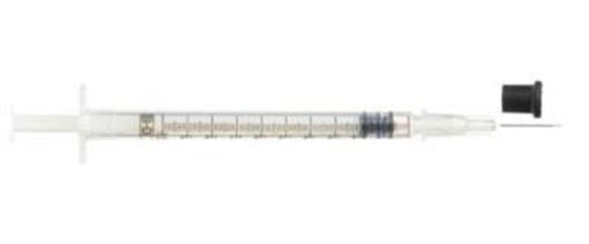 Spruta blodgas vacutainer hep 1ml 25g slip tip med kanyl 25mm