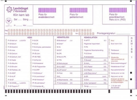 Remiss klin kem lab A5 nr 1 violett Region Värmland