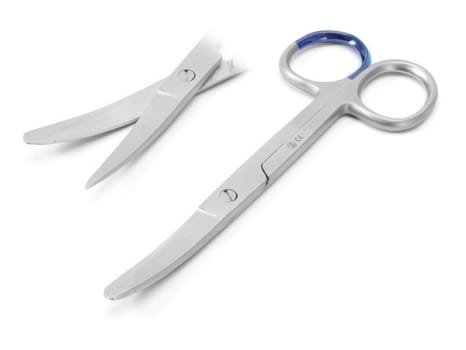 Sax kirurgisk böjd spetsig/trubbig Sterisets 14.5cm steril engångs