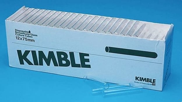 Rör prep kimble celltvätt 12x75mm rund botten rak kant