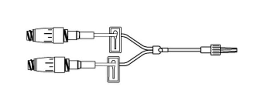 Förlängningsslang BD MaxZero makro 2-gren 13cm blå. Steril