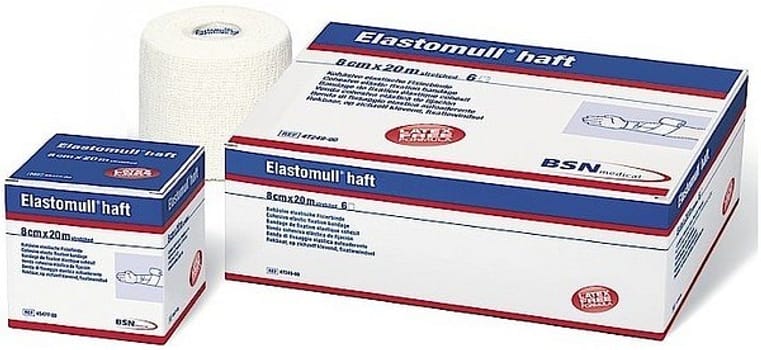 Fixeringsbinda Elastomull Haft blå 6cmx4m kohesiv elast 130%
