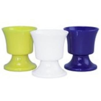 Äggkopp fot plast 4-pack blandade färger