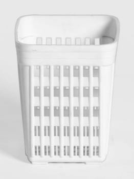 Bestickkorg vit plast 10x10x14cm fyrkant