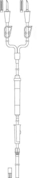 Spolaggregat Codan TUR y-grenad slang 235cm. Steril, PVC, backventil