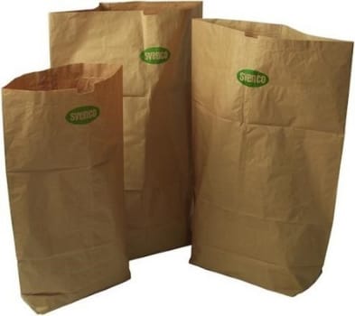 Sopsäck papper brun 160l tvåbladig