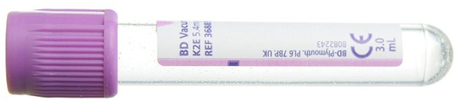Vakuumrör vacutainer k2-edta 5/3ml solid lila transparent