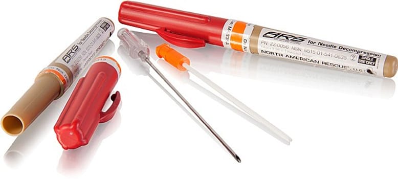 Decompression needle set Tpak 14g