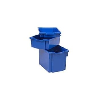 Plastback blå 28l 28,5x30x40cm stabil stapelbar plastback PP-plast