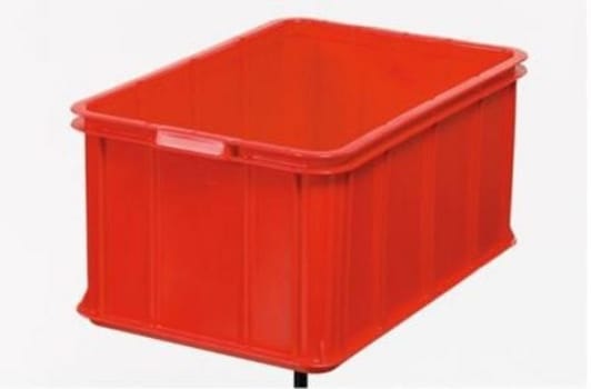 Plastback 55l röd 28x36x55,5cm stapelbar PP-plast
