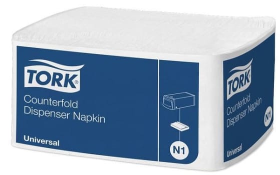 Dispenserservett Tork 1-l n1 33x30cm Svanenmärkt