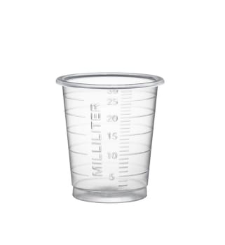 Medicinbägare smal transp 30ml eco