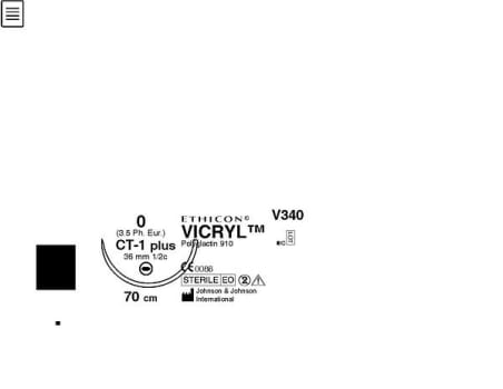 Sutur Vicryl 0 CT-1 36mm steril 70cm lila 1/2 cirk TP