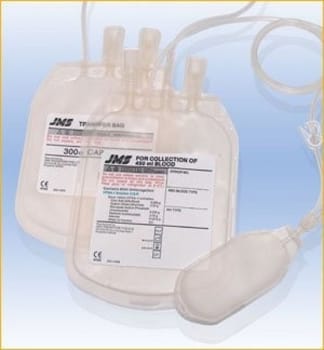 Transfusionspåse 450+400+400ml Ibsp-Np-Bsb 16g