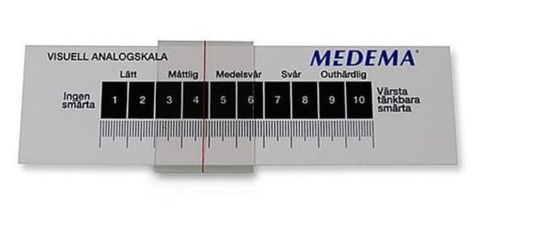 VAS-skala 1-10 plast 16cm 4,5cm bred