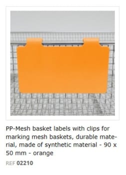 Gallerskylt Plast 90 X 50 Mm Orange Förp Om 25 St