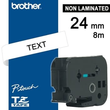 Tape Vit Till P-Touch Skrivare Bredd 24 Mm Längd 8 M Olaminerad