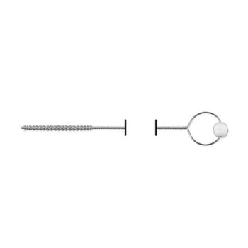 Borste m pärla Ø 1.6mm längd 215mm borstlängd 22mm, vit, 3-pack
