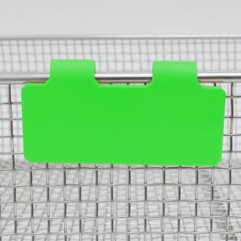 Gallerskylt Plast 70 X 30 Mm Grön Med Clips Förp Om 25 St