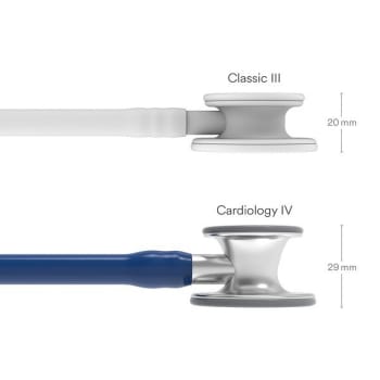 Stetoskop littmann cardiology iv diagnostik mörkblå 6154