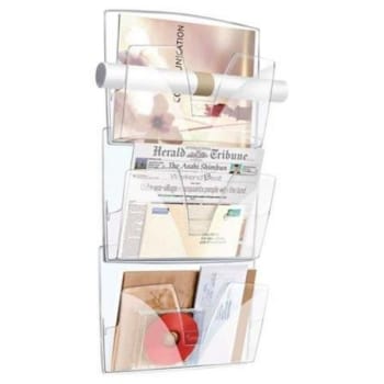 Blankettfack Lyreco 3 fack transparent för vägg