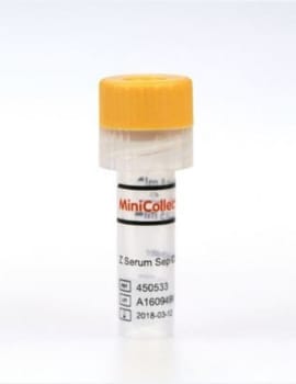 Minicollect kapillärrör koagakt gel 0,5-0,8ml gul transp