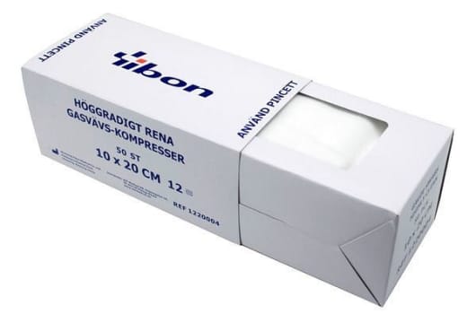 Kompress gasväv 12L Yibon 10x20cm höggradigt ren dispenserbox