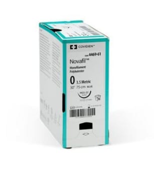 Sutur Novafil 5-0 CV-13 19mm steril 45cm blå omv skär