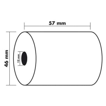 Räkne-/kvittorulle 57x47x12mm 25m
