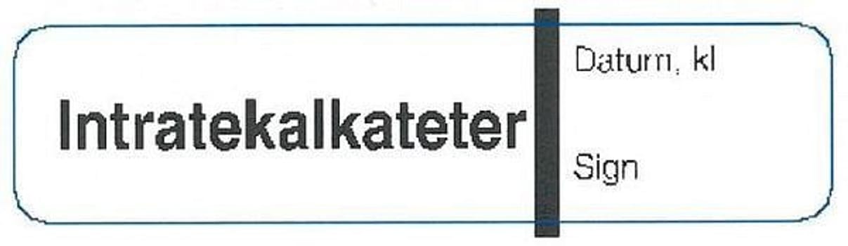 Sprutetikett infart interal kat