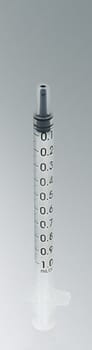 Spruta Chirana 3-komp luer 1ml. Steril, centrerad gradering 0,01ml