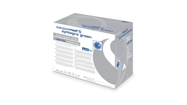 Handske op Sempermed Syntegra Green 7.5 Latexfri grön